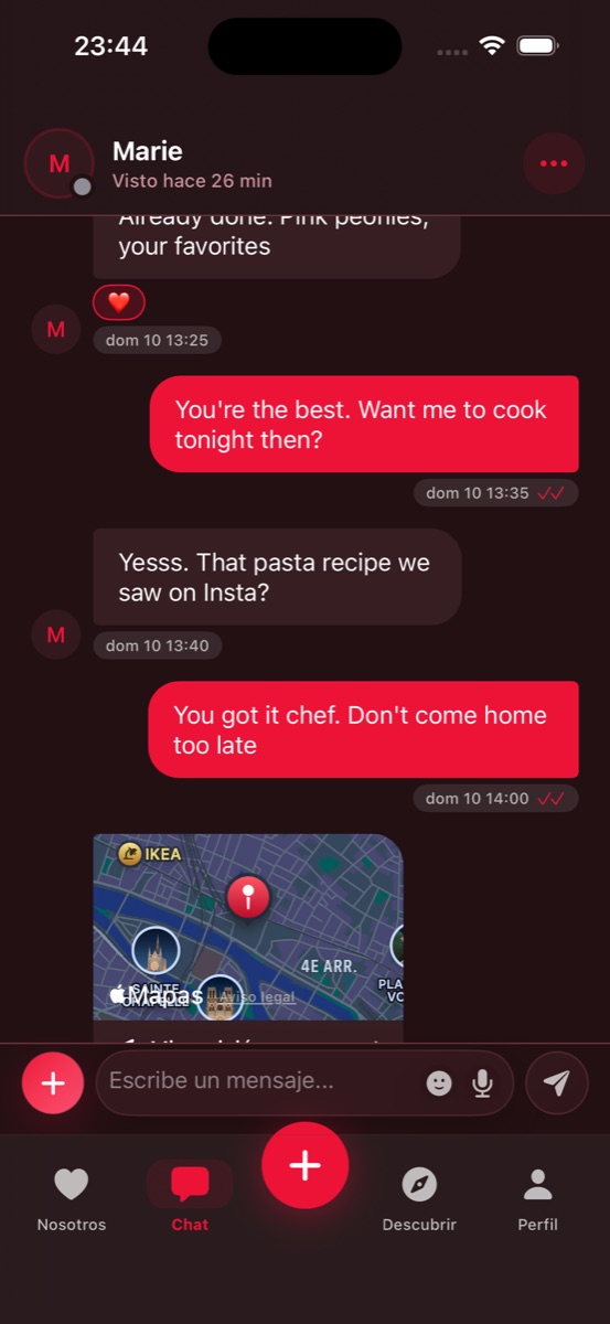 Messagerie priv&eacute;e Adeux v1.6 : chat en temps r&eacute;el avec photos, GIF, messages vocaux et r&eacute;actions emoji personnalis&eacute;es